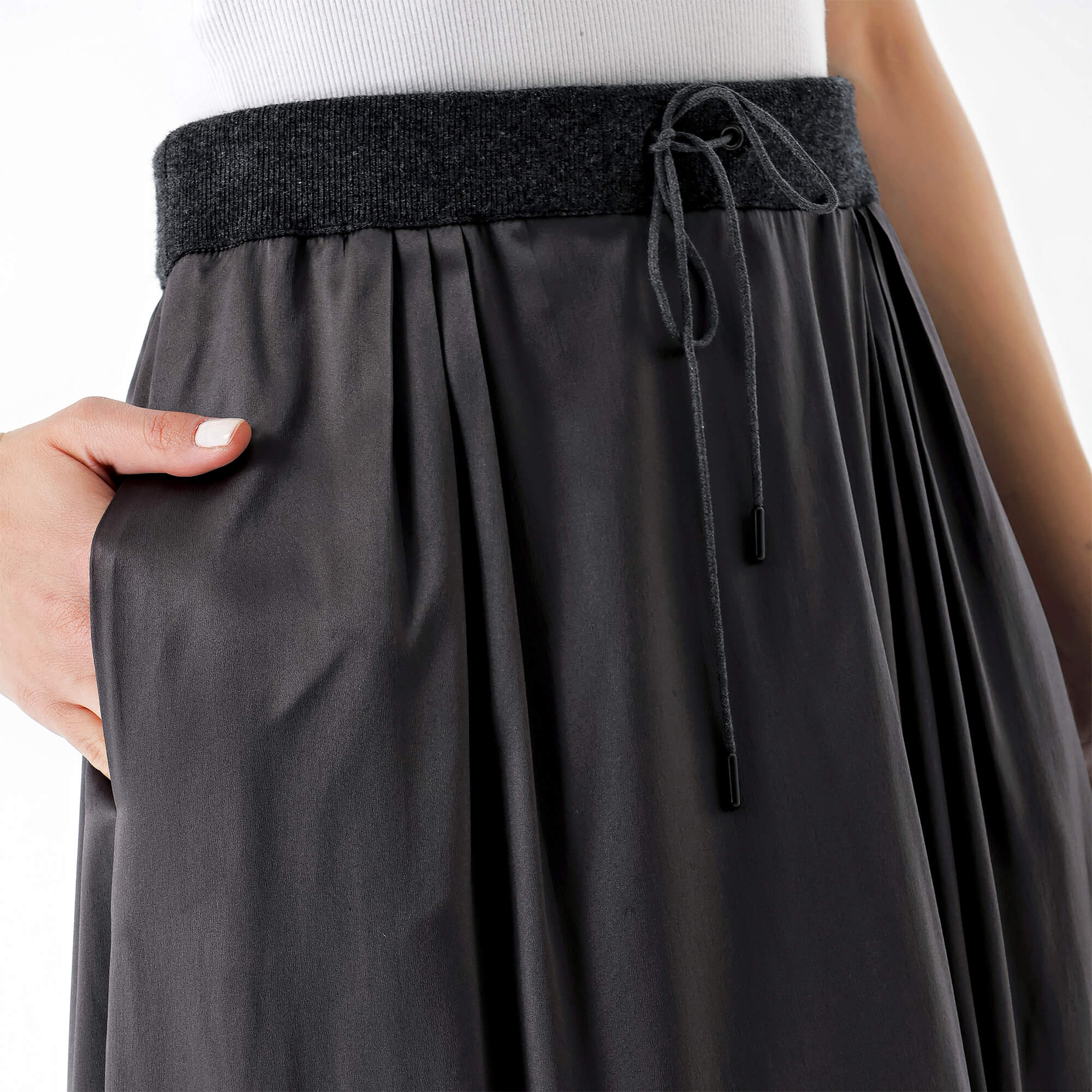 Fabiana Filippi - Anthracite Satin Skirt